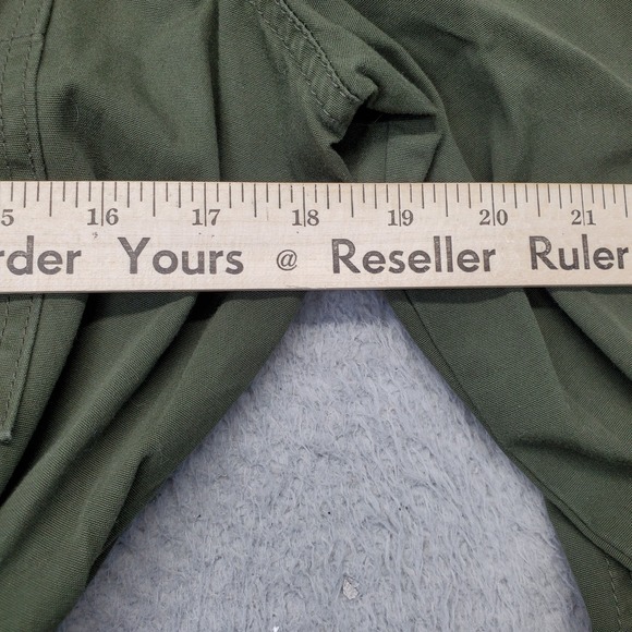 WHO WHAT WEAR Shacket Womens L Green Embroidered Flower Belt Waist Button Front - Picture 3 of 5